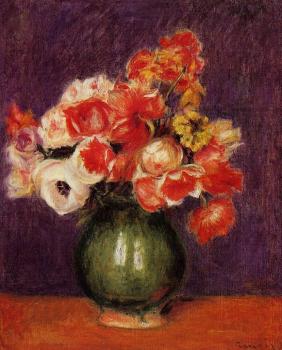 Pierre Auguste Renoir : Flowers in a Vase IV